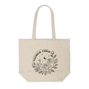 Flower Child Custom Canvas Tote Bag